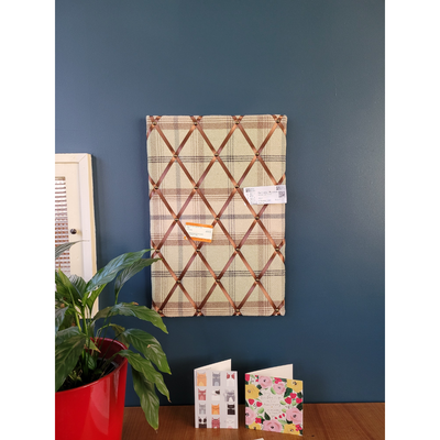 Notice Board - Forest Green with Brown Ribbons