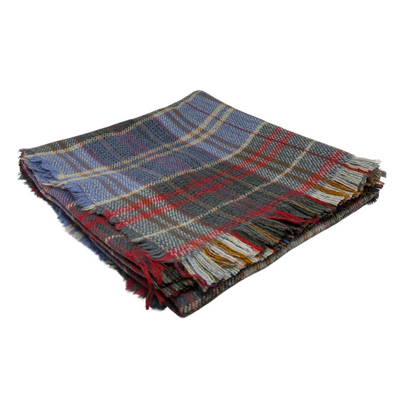 Wool Blanket - Blue and Green
