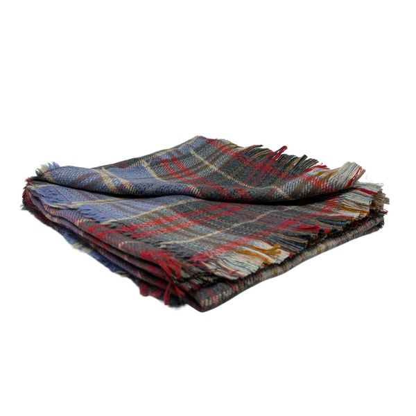 Wool Blanket - Blue and Green