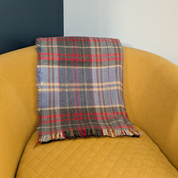Wool Blanket - Blue and Green