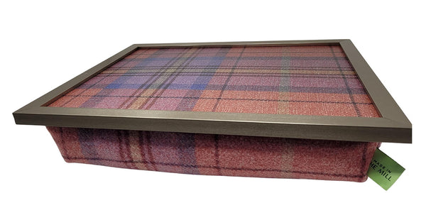 Luxury Bichon Tweed Lap Tray With Bean Bag