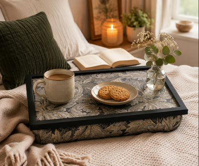 Luxury William Morris Acanthus Lap Tray With Bean Bag