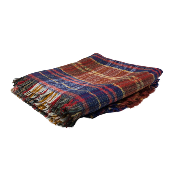Wool Blanket - Blue and Yellow