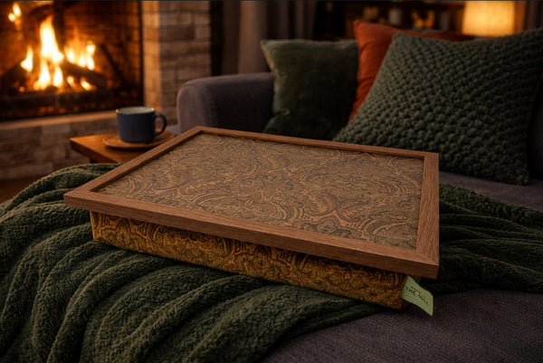 Luxury Templeton Tapestry Lap Tray with Bean Bag Base