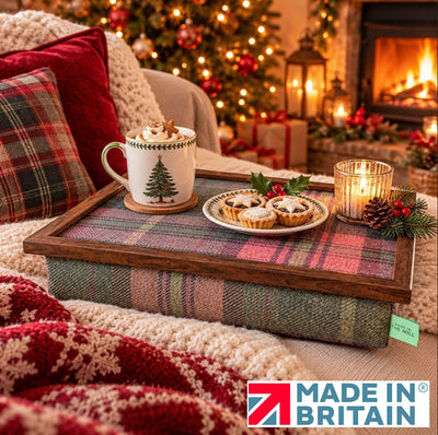 Luxury Harrier Tweed Lap Tray With Bean Bag