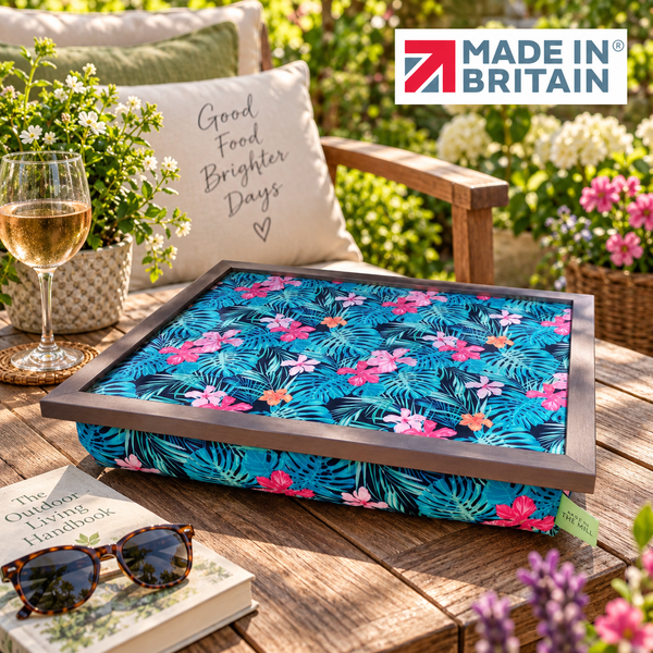 Luxury Tropical Palm Lap Tray With Bean Bag