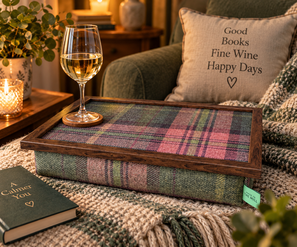 Luxury Harrier Tweed Lap Tray With Bean Bag