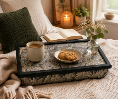 Luxury William Morris Acanthus Lap Tray With Bean Bag