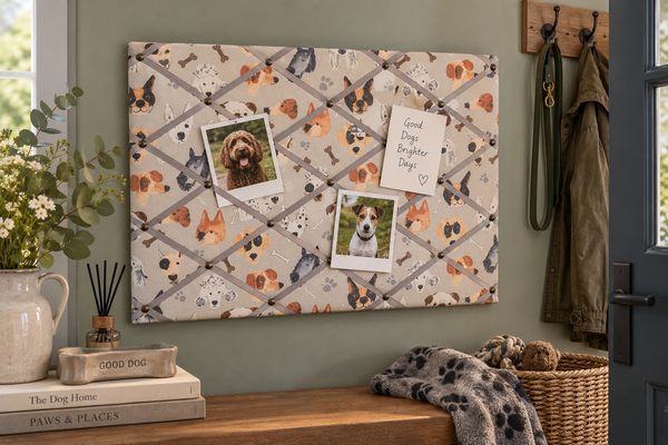 Notice Board - Portrait Pups Grey