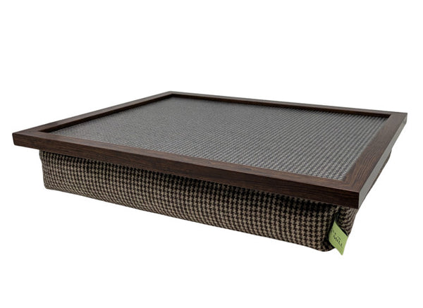 Luxury Dogtooth Lap Tray With Bean Bag with Dogtooth Pattern Top