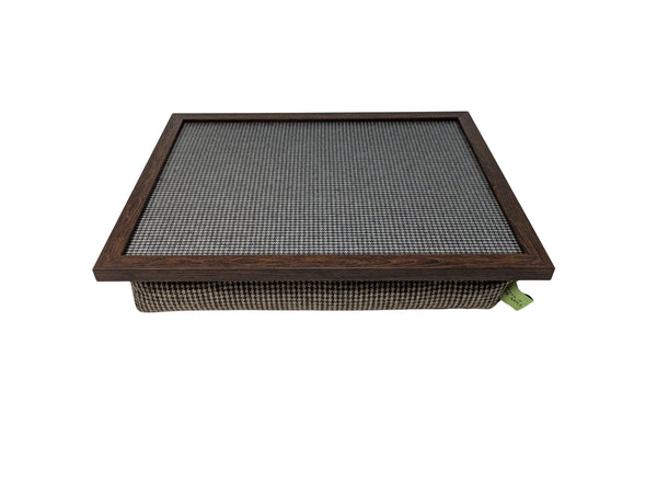 Luxury Dogtooth Lap Tray With Bean Bag with Dogtooth Pattern Top