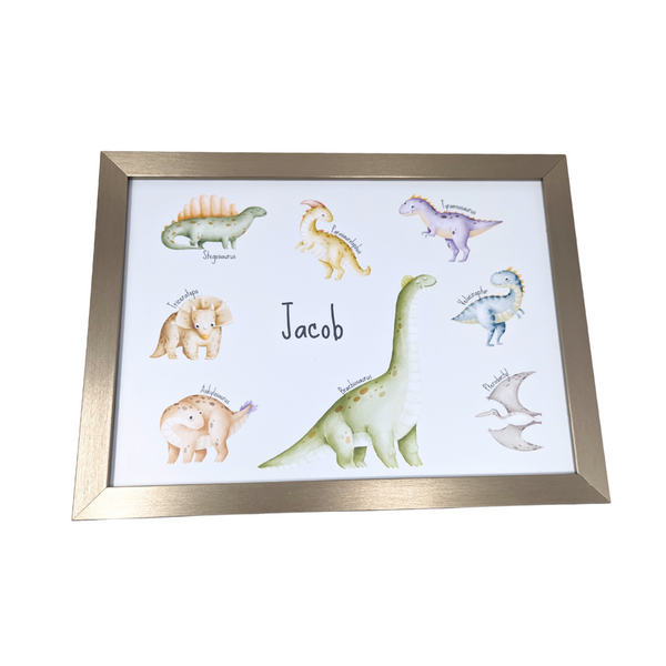 Children's Personalised Luxury Lap Tray - Dinosaurs