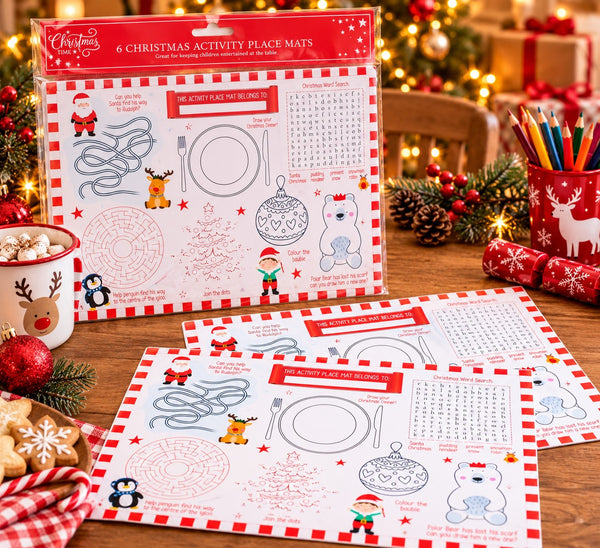 Santa & The Nutcracker Activity Placemat - Pack of 6