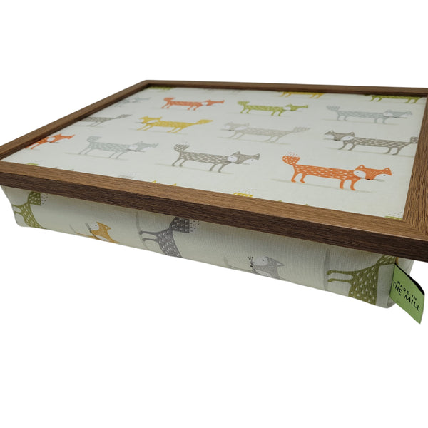 Luxury Lap Tray With Bean Bag Foxes Made In The Mill