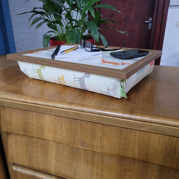 Luxury Lap Tray With Bean Bag Foxes Made In The Mill