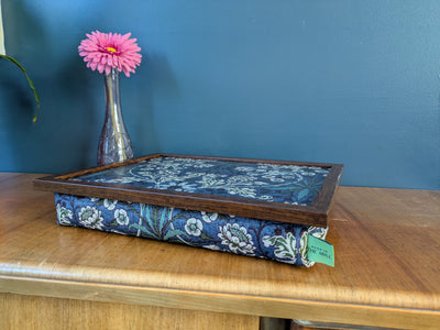 Luxury William Morris Hyacinth Lap Tray With Bean Bag