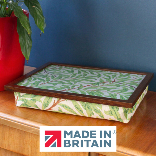 Luxury Sage Willow Lap Tray With Bean Bag