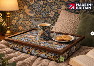 Luxury William Morris Strawberry Thief Lap Tray With Bean Bag