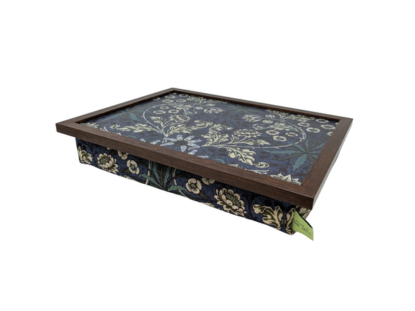 Luxury William Morris Hyacinth Lap Tray With Bean Bag
