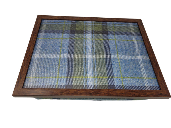 Luxury Blue Westie Tweed Lap Tray With Bean Bag