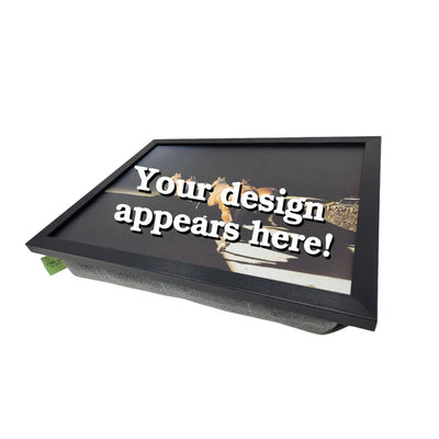 Personalised Luxury Lap Tray - text reading 