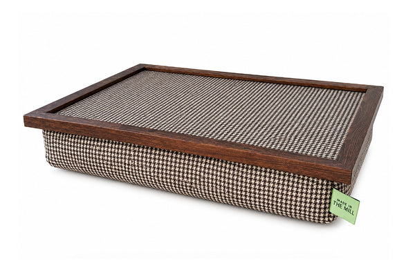 Luxury Dogtooth Lap Tray With Bean Bag with Dogtooth Pattern Top