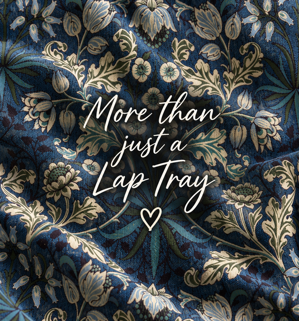 Luxury William Morris Hyacinth Lap Tray With Bean Bag