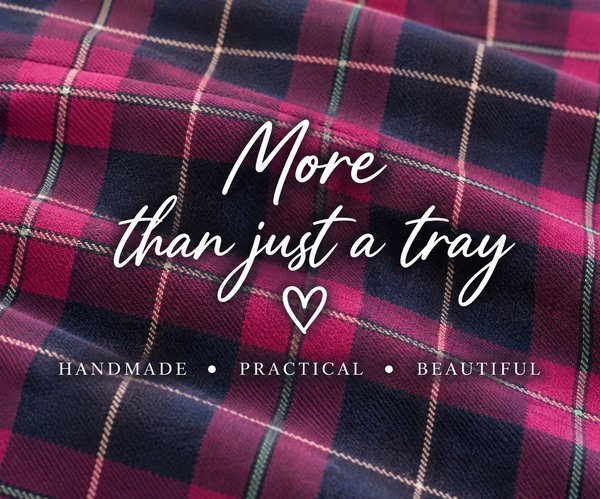 Luxury Burgundy Boyd Tartan Lap Tray With Bean Bag