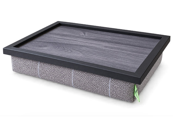 Luxury Setter Grey Tweed Lap Tray with Bean Bag Base LIMITED EDITION