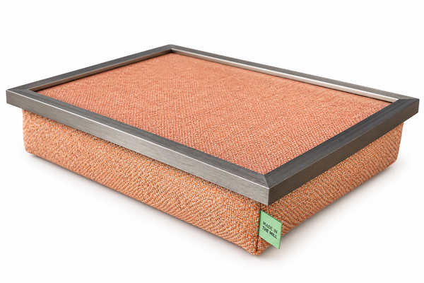 Luxury Mid Century Orange Lap Tray With Bean Bag