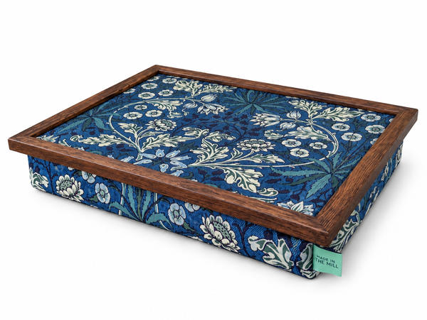 Luxury William Morris Hyacinth Lap Tray With Bean Bag