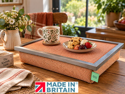 Luxury Mid Century Orange Lap Tray With Bean Bag